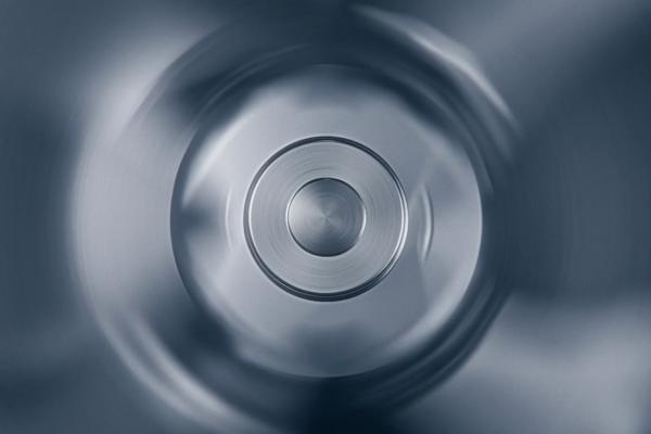 The All-New Thermomix TM7 — Vorwerk Close up of a circular steel hardward part
