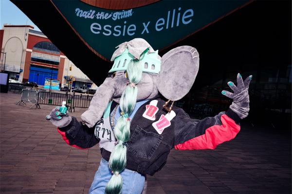 essie - essie x Ellie - Nail the Grind New York Liberty mascot Ellie the Elephant